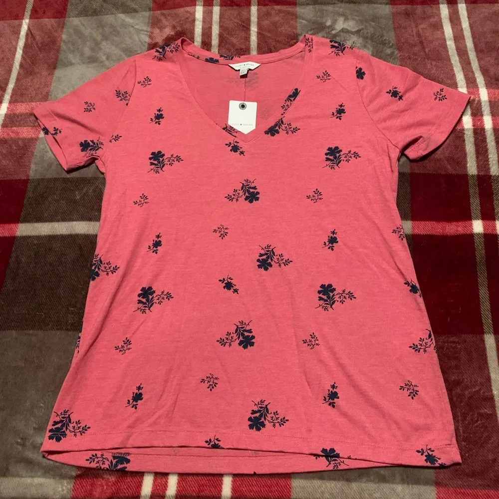 Lucky Brand Pim Puff Sleeve Floral Tee - Picture 8 of 10